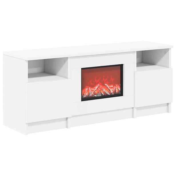 vidaXL Elektrický krb Bílá 98 x 28,5 x 40,5 cm Kompozitní dřevo