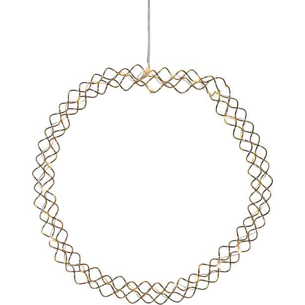 Závěsná světelná dekorace průměr 30 cm Star Trading Hoop - zlatá