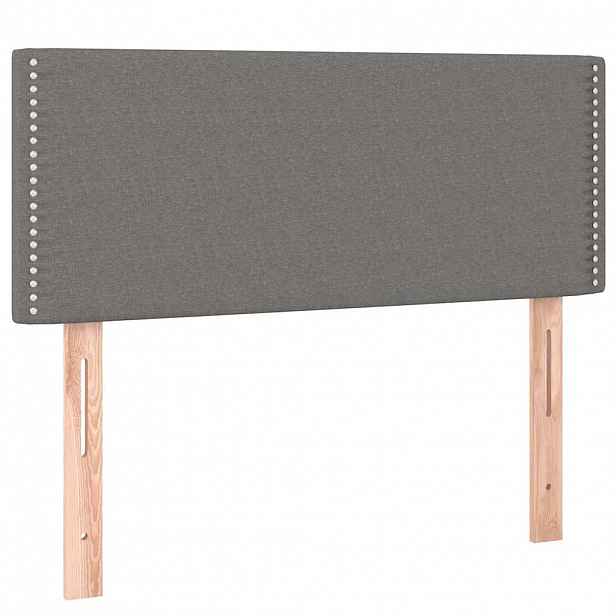 vidaXL Čelo postele tmavě šedé 100x5x78/88 cm textil