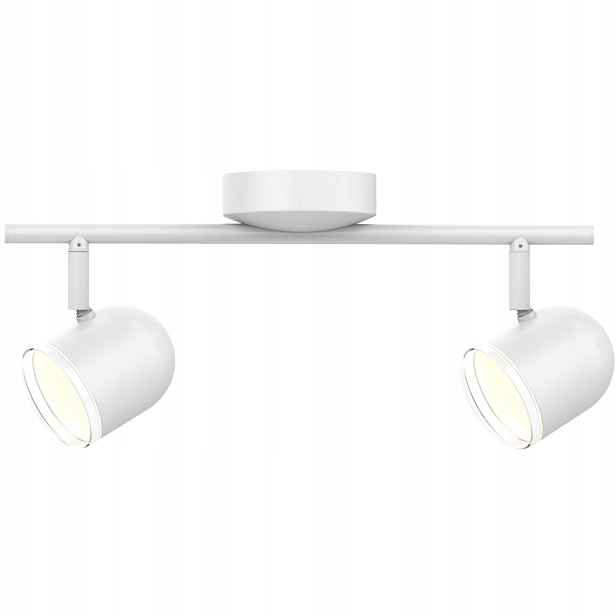 Led nástěnná lampa bílá 2 reflektory moderní teplá barva Polux