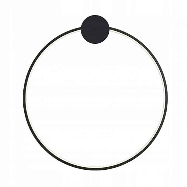 Nástěnná Lampa Led Ring Kruhová 50 CM Černá