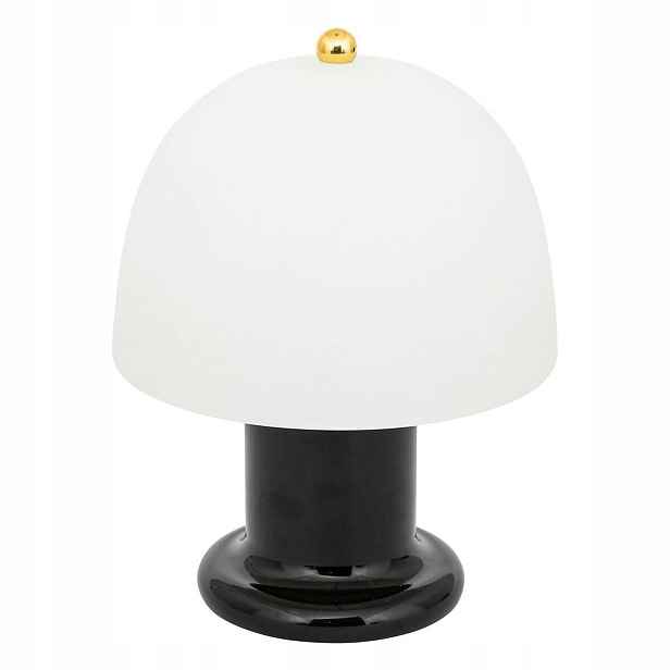 Noční Lampa Stolní Černá Bílá Lampa Houbička Na Baterie Rick 21 CM