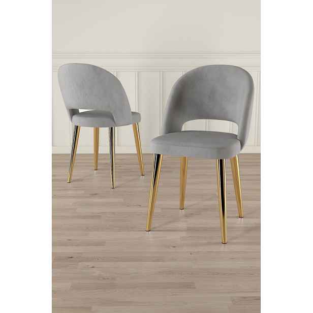 Sada židlí (4 kusy) Pane - Grey, Gold