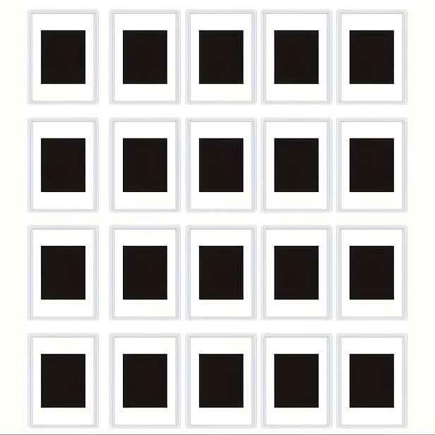 TEMU 12 ks 20 ks Magnetických Fotografických Rámečků - Průhledné Magnety s Silným Držením, Akrylový Vzhled pro Lednici, Skříňku, Kancelář - Ideální