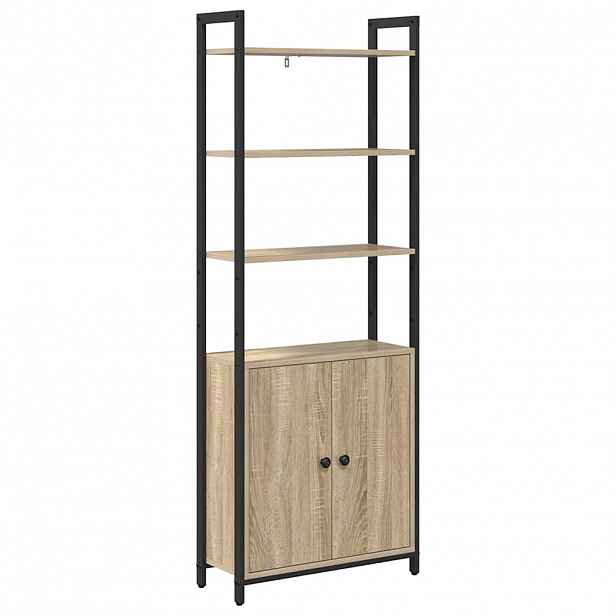 vidaXL Knihovna 6 úrovní 60 x 24 x 161 cm Kompozitní dřevo Sonoma dub