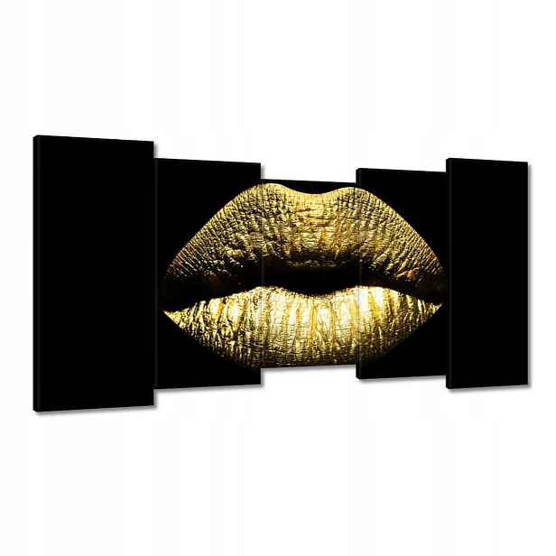 Obrazy 150x80 Zlaté rty