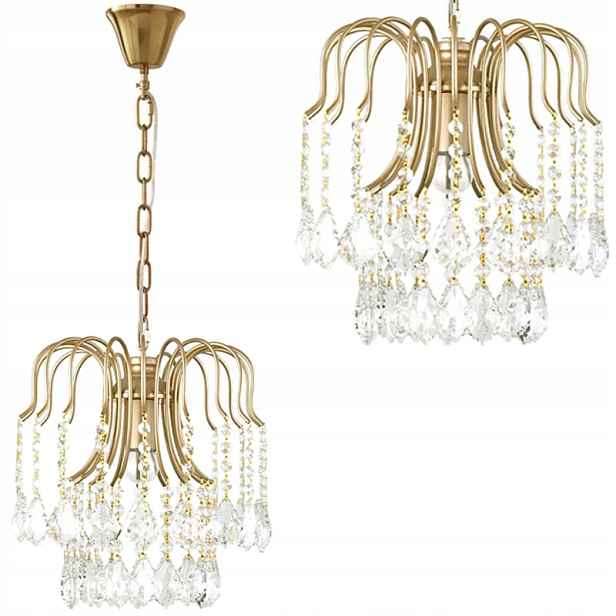 Závěsná Stropní Lampa Do Obývacího Pokoje, Křišťálový Lustr, Zlatý Glamour