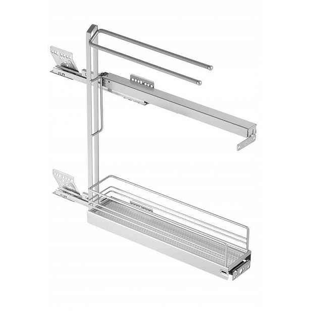 Peka 04.396.S – Úzký výtah s policí a věšákem Silver 3D-X
