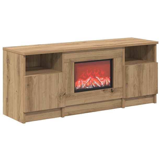 vidaXL Elektrický krb Dub artisan 98 x 28,5 x 40,5 cm Kompozitní dřevo