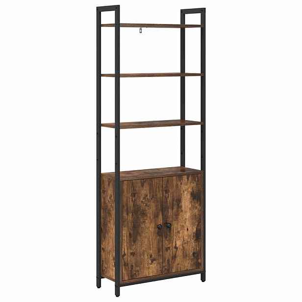 vidaXL Knihovna 6 úrovní 60 x 24 x 161 cm Kompozitní dřevo Kouřový dub