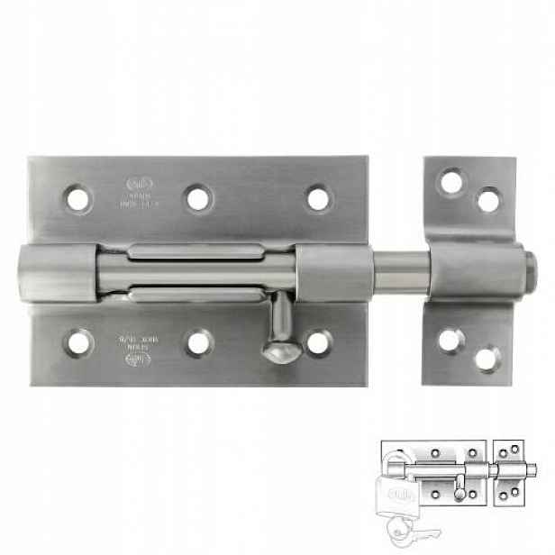 Zámek 120 mm s možností nasazení visacího zámku o průměru 8 mm Inox