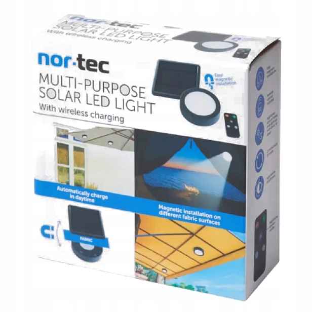 Solární lampa solární panel bezdrátové nabíjení magnet ovladač Nor-tec