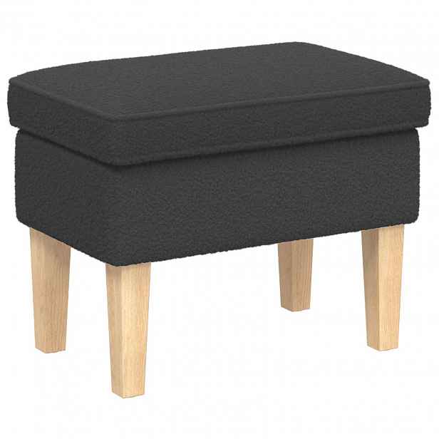 vidaXL Stolička na Nohy Tmavě šedá 55 x 35 x 41 cm Bouclé