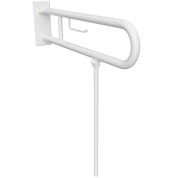 Úchyt sklopný ve tvaru U Bemeta Help s opěrnou nohou a držákem TP 750 mm bez krytky bílá