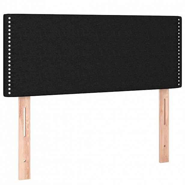 vidaXL Čelo postele černé 100x5x78/88 cm textil