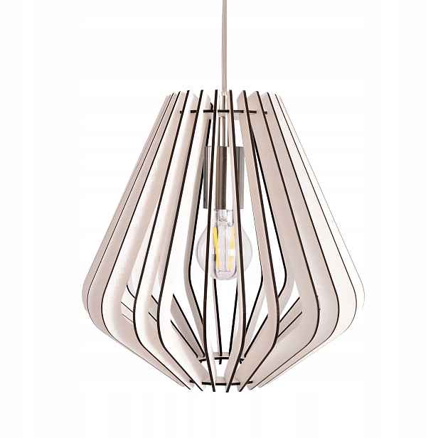 Závěsná Lampa Dřevěná Led E27 žárovka součástí balení Obývací Pokoj Kuchyň