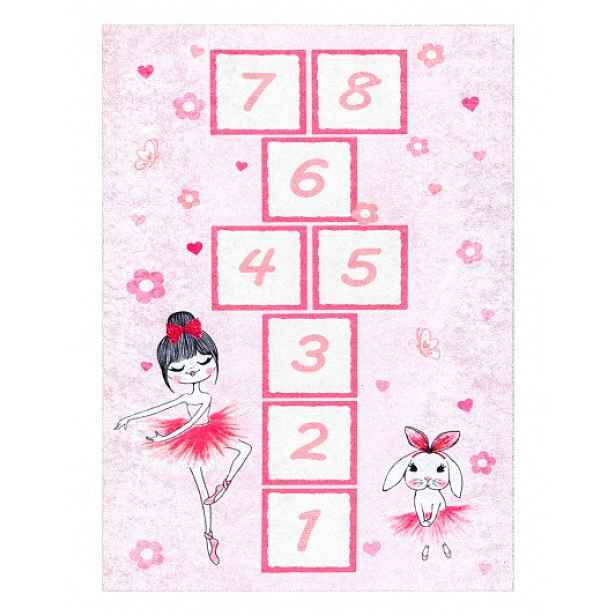 Dětský kusový koberec Junior 51828.802 Ballerina pink, 120x170, růžová, dětský pokoj, Dywany Łuszczów