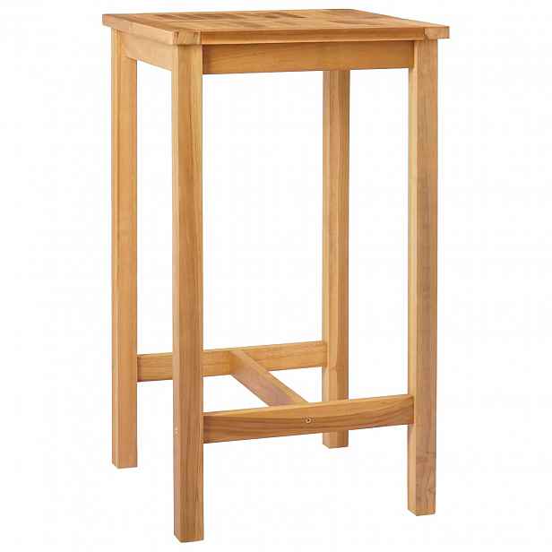 vidaXL Barový stůl Přírodní 60 x 60 x 105 cm Masivní teak
