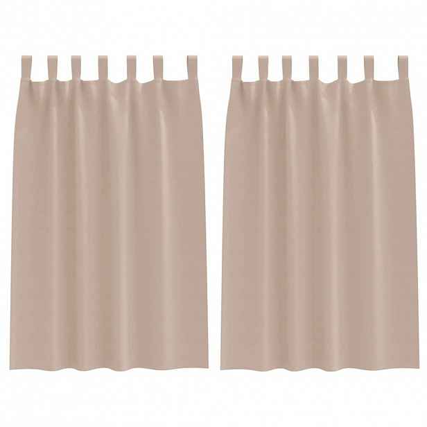 vidaXL Závěsy na zatemnění s kroužky 2 ks Taupe 175 x 140 cm Polyester