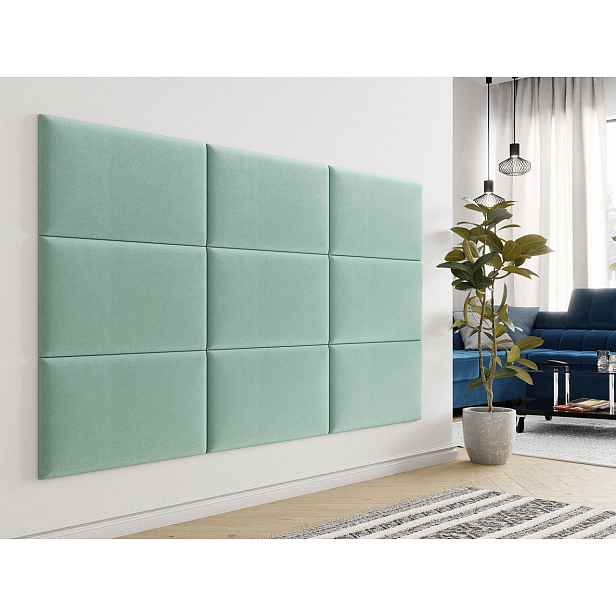 Čalouněný panel na zeď 70x40 PAG - tyrkysový