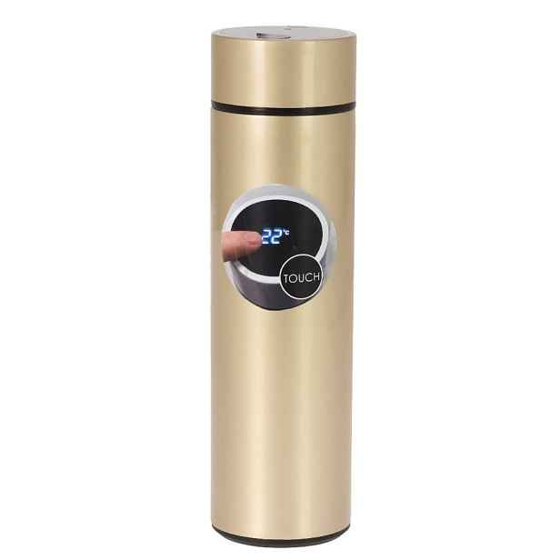 EXCELLENT HOUSEWARE Termoska nerez s teploměrem 0,5 l zlatá KO-C80700890zlat