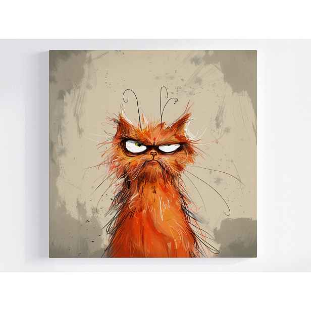 Obraz Na Plátně Canvas Rozzlobený Rudý Kocour Hněv Portrét Kocur Furia 50x50
