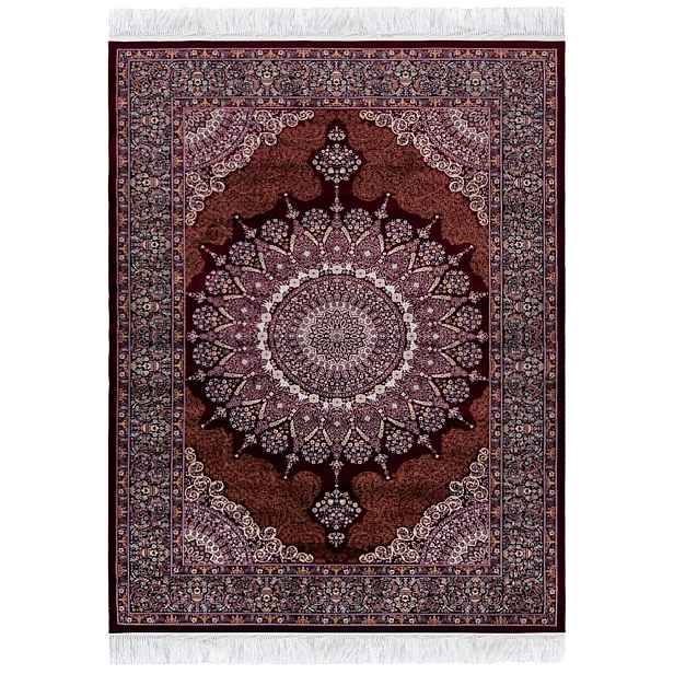 Koberec do obývacího pokoje červený 200x290 cm, orientální, tradiční, měkký, krátký vlas