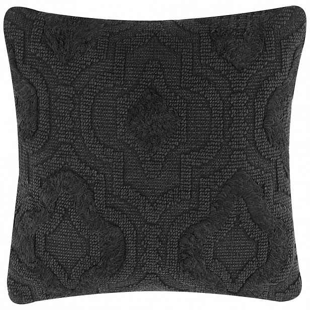Beliani DEKORATIVNÍ POLŠTÁŘ Tmavě šedý 45/45 cm Paika