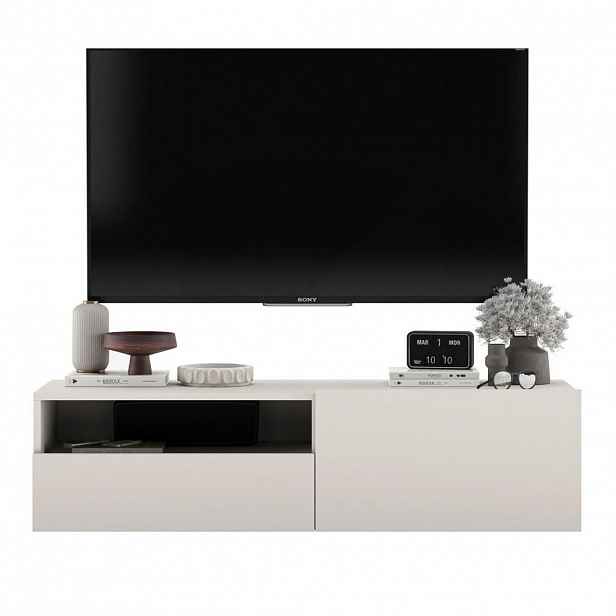 Meble Lindner TV stolek Enjoy Kašmír mat 120 cm se zásuvkou