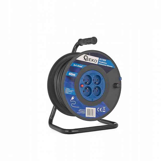 Prodlužovací Kabel 40 M 4 Zásuvky 3X1.5 MM² Pro Stavební Dílnu Geko