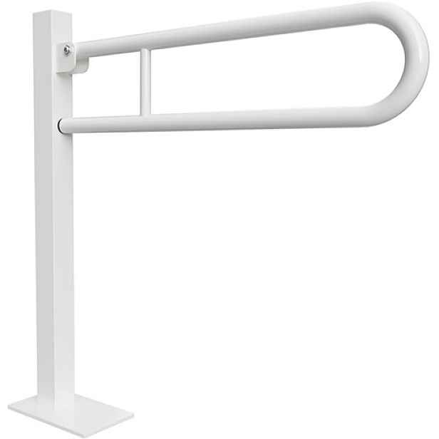 Úchyt sklopný ve tvaru U Bemeta Help ukotvený do země 750 mm s krytkou bílá