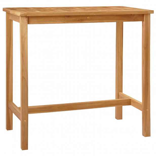 vidaXL Barový stůl Přírodní 110 x 60 x 105 cm Masivní teak