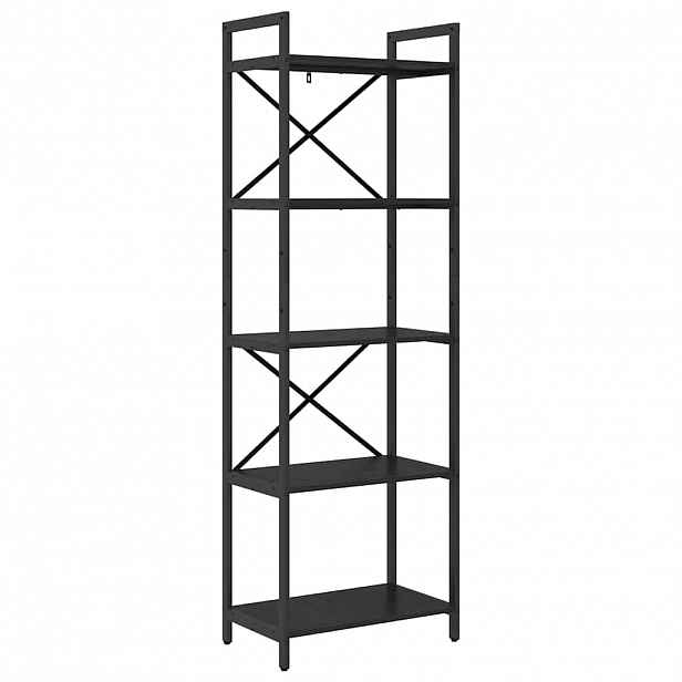 vidaXL Knihovna 5 úrovní 56 x 34 x 171 cm Kompozitní dřevo Černý dub