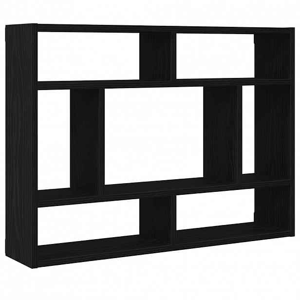 vidaXL Nástěnná police černý dub 75 x 16 x 55 cm, konstrukční dřevo