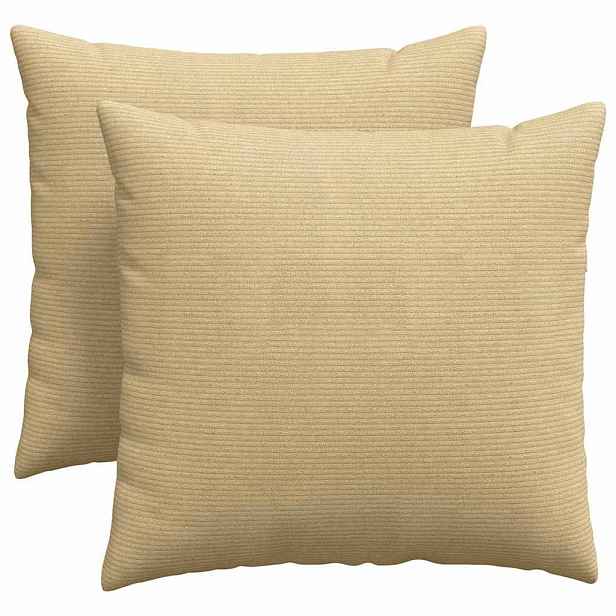vidaXL Pohovkové polštáře 2 pcs Šedozelená 45 x 45 cm Žebrovaná látka