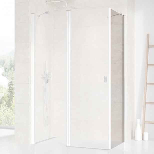 Boční zástěna ke sprchovým dveřím 100x195 cm Ravak Chrome bílá 9QVA0100Z1