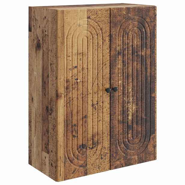 vidaXL Nástěnná skříň Staré dřevo 66 x 34,5 x 90 cm Kompozitní dřevo