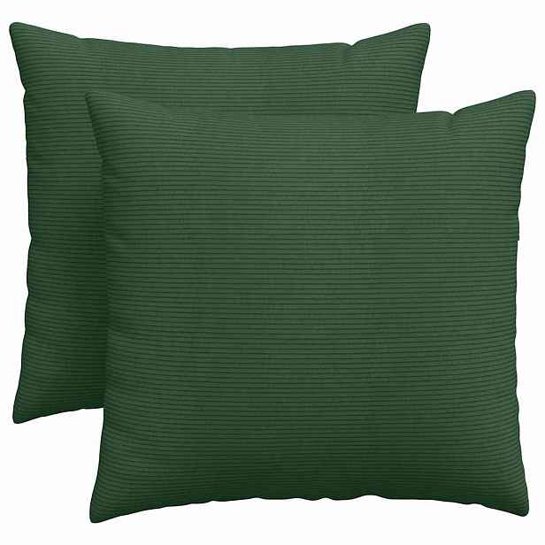 vidaXL Pohovkové polštáře 2 pcs Tmavě zelená 45 x 45 cm