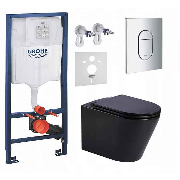 Podomítkový Wc set Grohe s mísou Imprese a tlačítkem Chrom