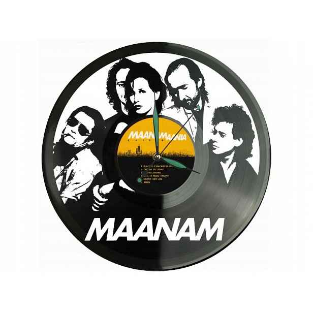 Maanam Vinyl Nástěnné hodiny Vinylová deska Unikátní dekorace pro fanoušky hudby