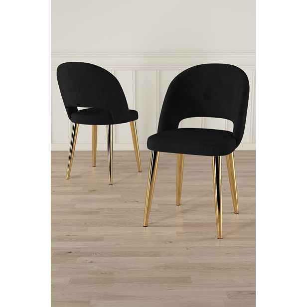 Sada židlí (4 kusy) Pane - Black, Gold