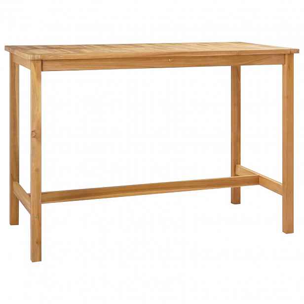 vidaXL Barový stůl Přírodní 150 x 75 x 105 cm Pevné teakové dřevo