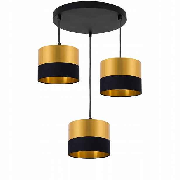 Závěsná Lampa Lustr Stínidlo Zlato Zlatý Talíř