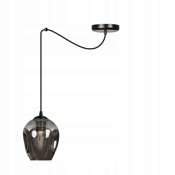 Emibig Závěsná lampa Level 1xE27 15W Černá Grafit IP20
