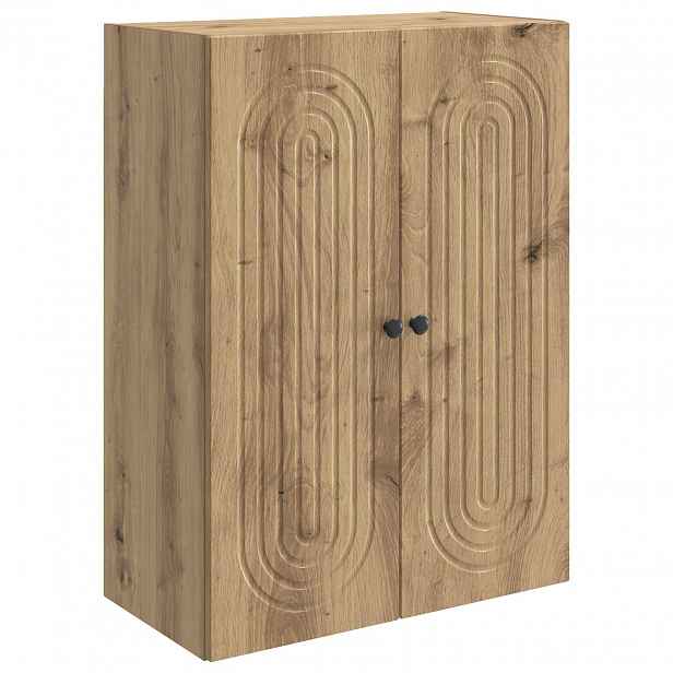 vidaXL Nástěnná skříň 66 x 34,5 x 90 cm Kompozitní dřevo Dub artisan
