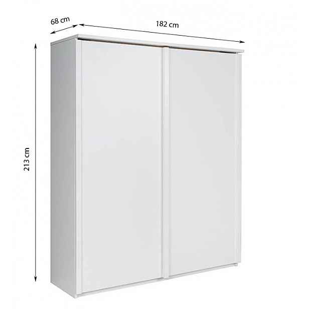 Skříň Empoli 2D + led osvětlení bílá