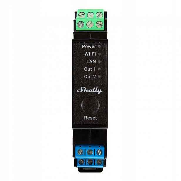 Shelly Relé Pro 2PM Wifi/lan Din 2-KANÁLOVÉ S Měřením