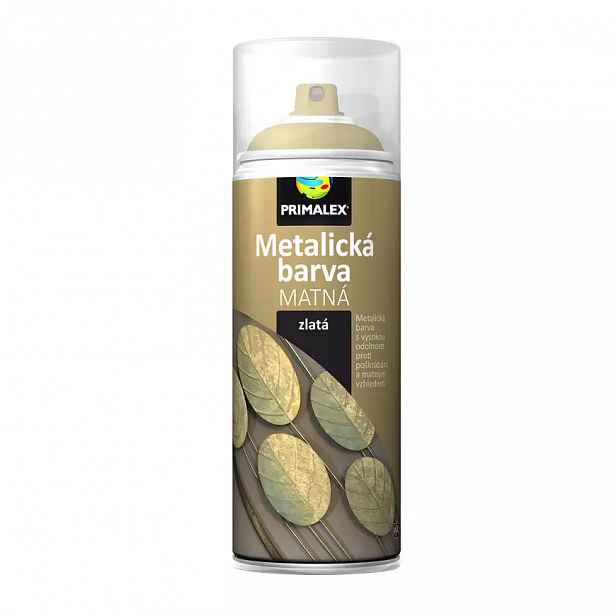 Sprej Primalex Metalická barva matná zlatá 400ml