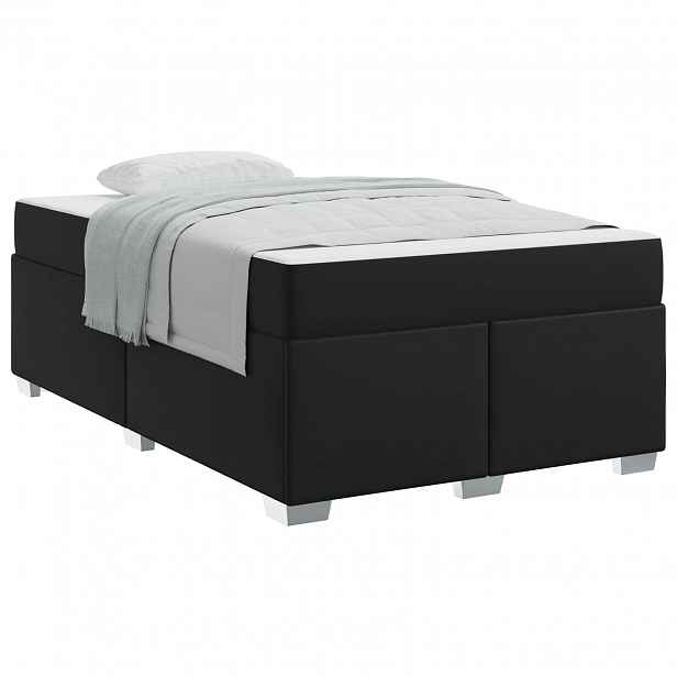 vidaXL Rám postele Černá 120 x 190 cm PVC