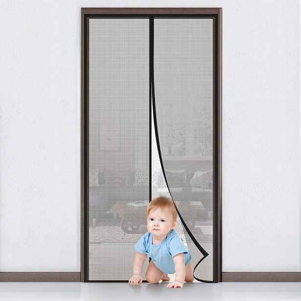 Moskytiéra magnetická 140x240 síťka na balkonové dveře černá